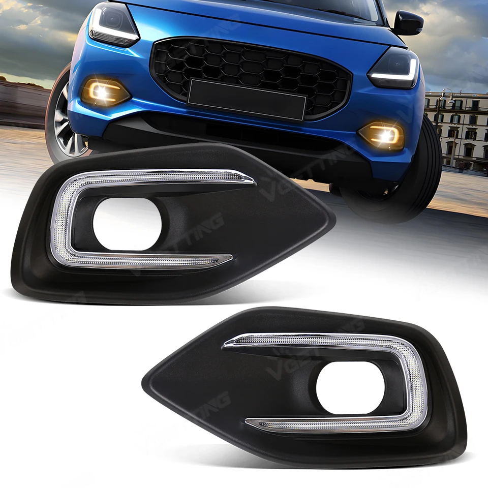 DRL pre Suzuki Swift 2024 LED denné svetlá Turn Signal Lamp Auto predný nárazník biele žlté modré príslušenstvo auta 12V