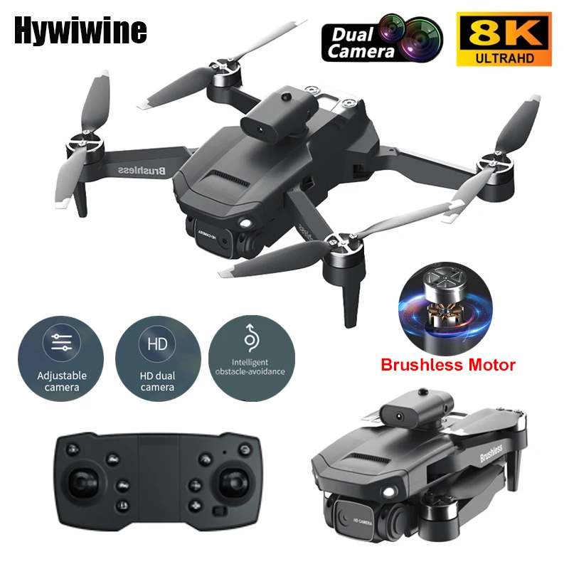 Dron 8K nastaviteľná HD Fotoaparát Prekážka vyhýbania sa RC vrtuľník FPV Brushless Motor Copter Profesionálna skladacia štvorkolka