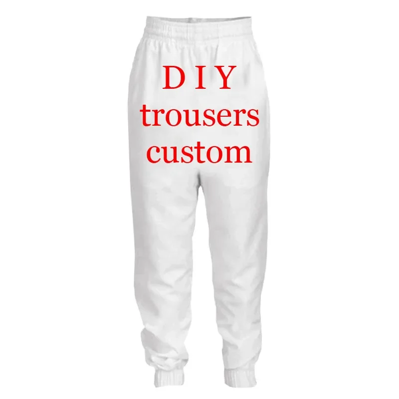 Drop Shipping Factory Prispôsobte logo logo logo 3dprint DIY Custom Polyester Spring Autumn Sterpants Begger Casual Pants