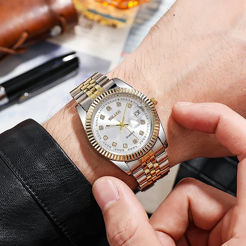 Dropshipping 2020 Najpredávanejšie výrobky Full Steel Men Quartz hodinky Luxusná značka Špičková kvalita Zegarek Meski Relógios Masculino