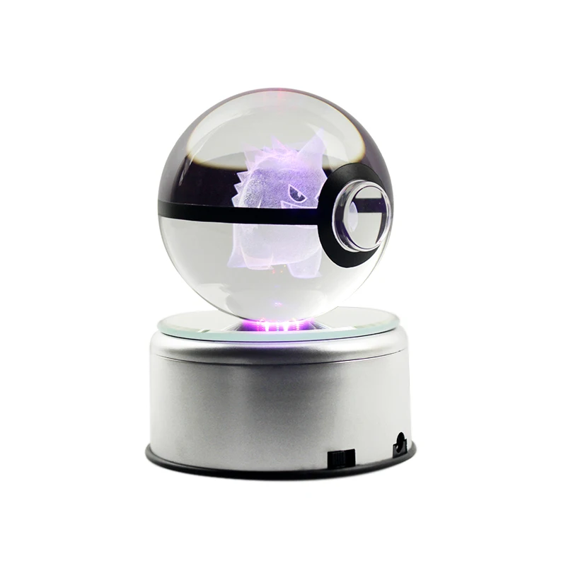 Dropshipping 3D anime figúrky krištáľové laserové gravírovanie sklenené guľôčkové gule LED svetlá vianočné narodeniny darčeky pre deti