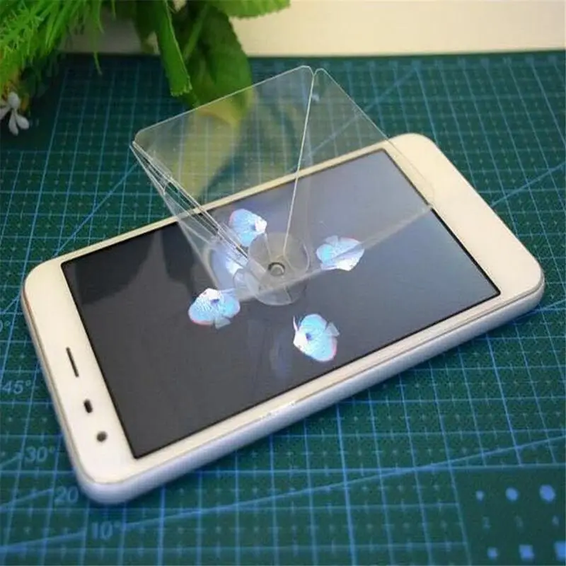 Dropshipping 3D hologram pyramídový displej projektora Video Stoja Univerzálne pre inteligentný mobilný telefón