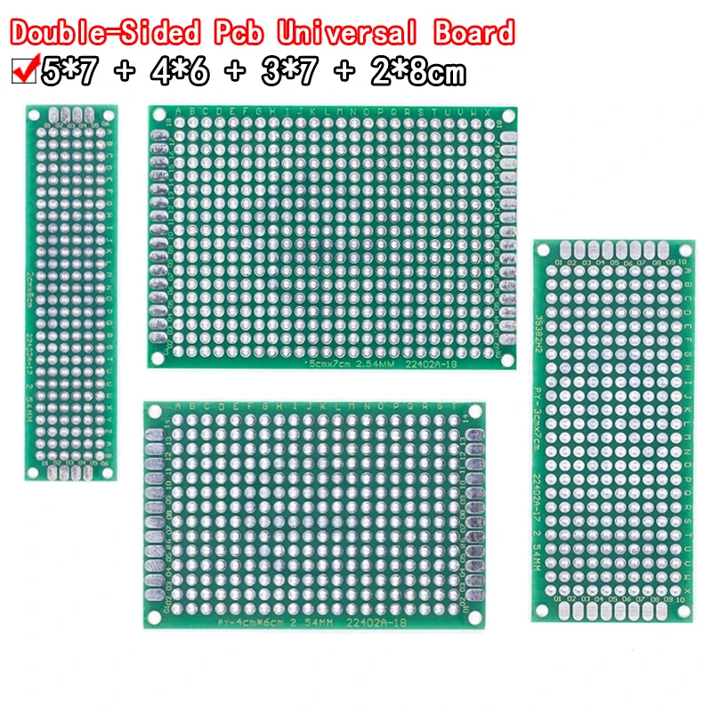 Dropshipping 4ks 5x7 4x6 3x7 2x8cm dvojité bočné prototyp prototypu PCB Universal Board doska vlákien pre Arduino pre Arduino