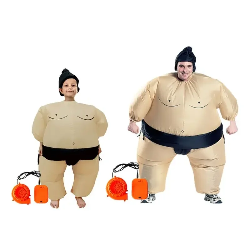 Dropshipping Sumo Wrestler kostým nafukovateľný oblek vyfúknuť oblečenie Cosplay Party šaty pre dieťa a dospelých