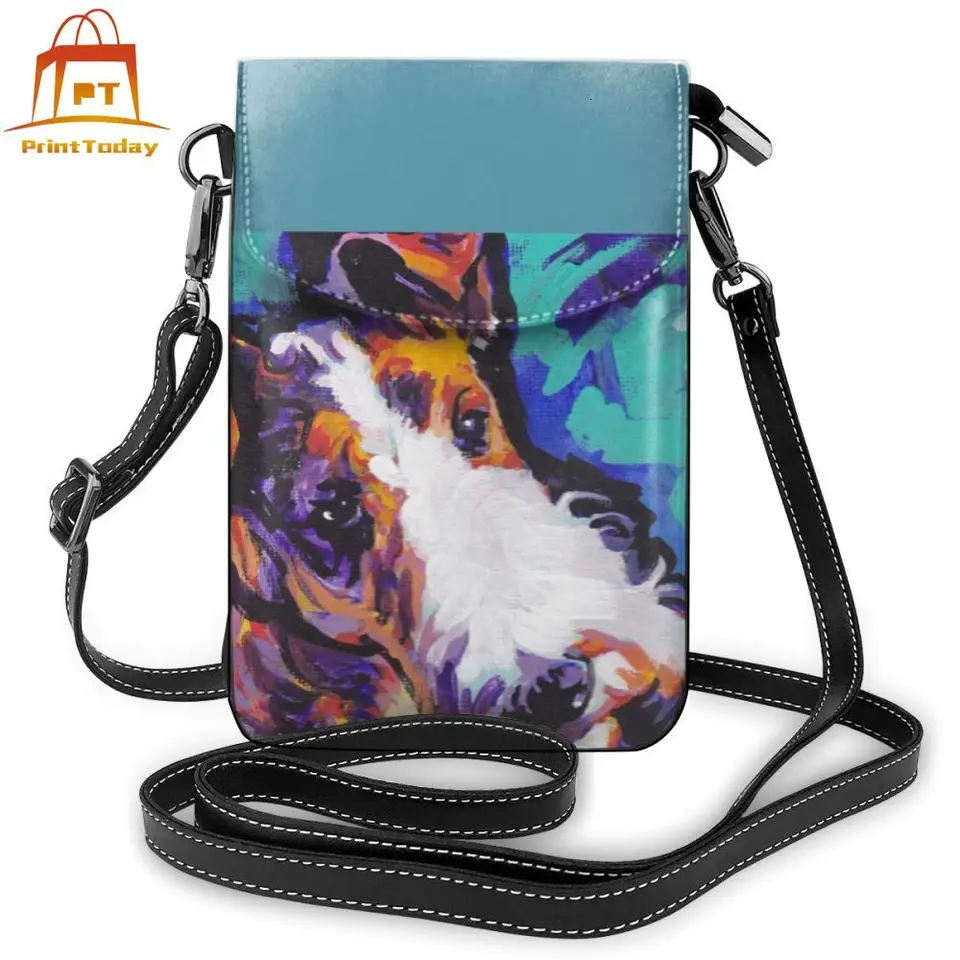 Drôt líška Terrier Rameno Bag Wire Fox Terrier kožená taška Študent Slim Dámske tašky krížové dámske kabelka