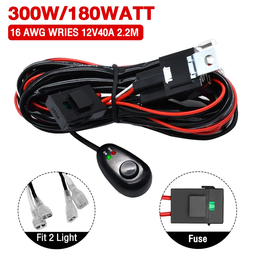 Drôt na svete LED LED LED 12V 24V 40A ZAPNOVATEĽNÝ ZARIADENIA RELE ZARIADENIE ZAPNUTÉHO KÁBA W/ RELE ZAPNUTÉ A OFF SWINT WILRING HARNES