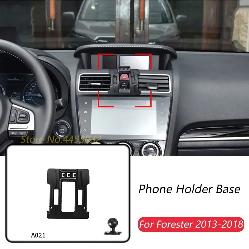 Držiak automobilových telefónov iba pre Subaru Forester 2013-2018 Fixte Air Outlet Bracket Base Priemer 17 mm