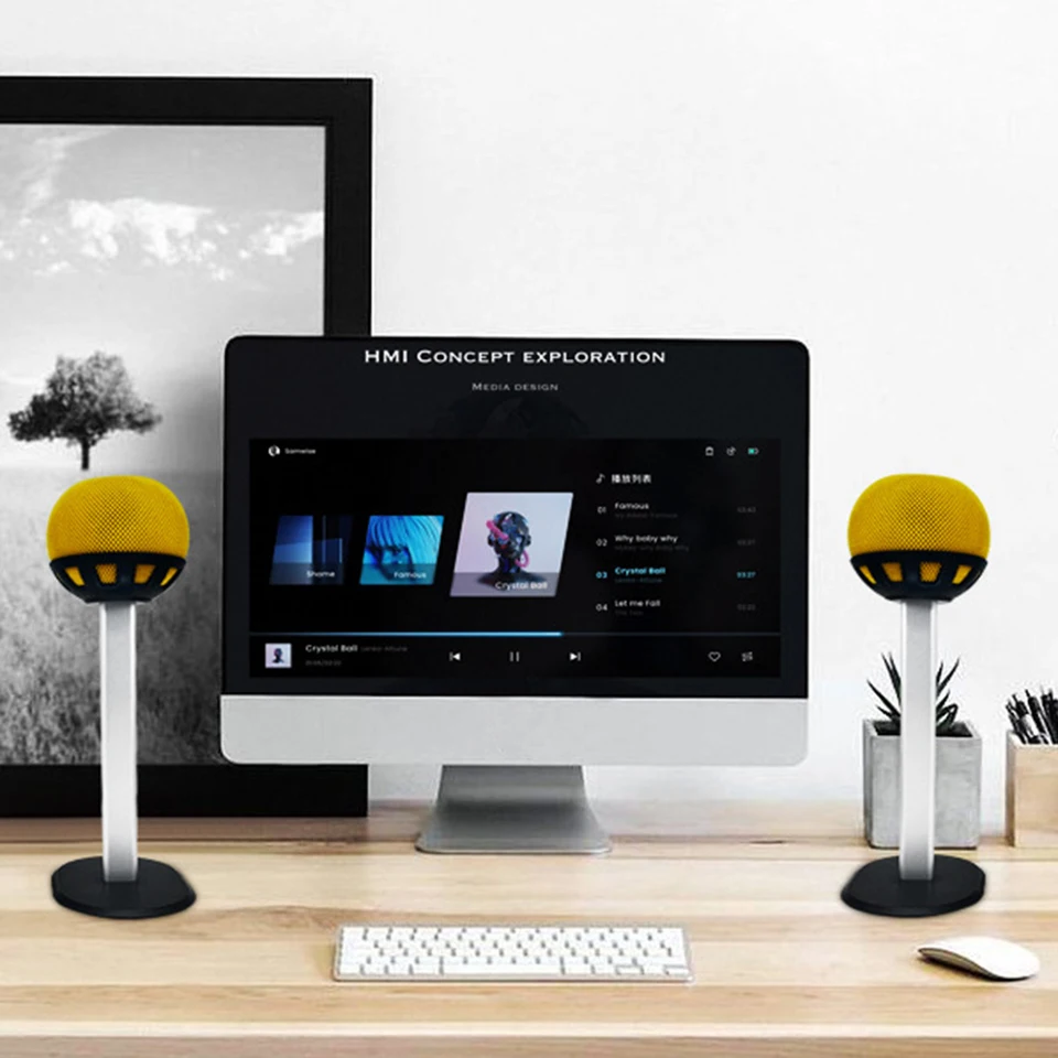 Držiak inteligentných reproduktorov Stabilný stolový reproduktorový držiak anti-sklip inteligentný reproduktor pre HomePod Mini pre HomePod 2