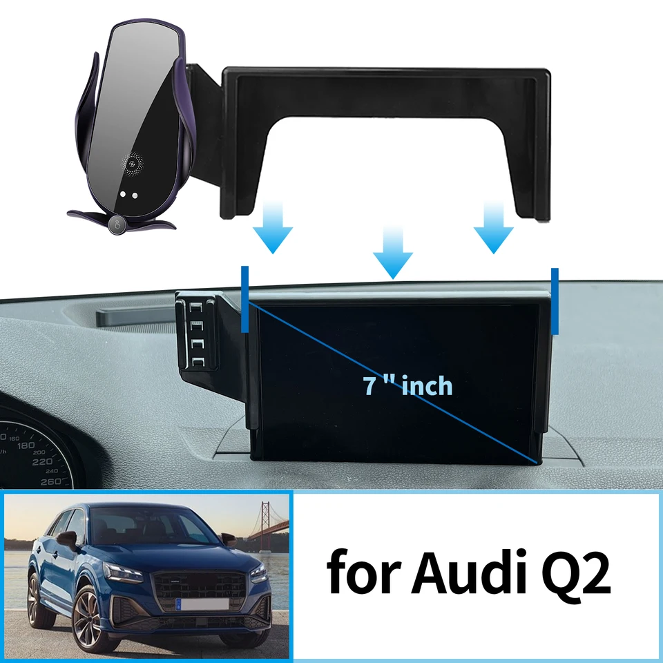 Držiak mobilného telefónu pre mobilný telefón pre Audi Q2 7inch GPS navigáciu navigáciu Automa
