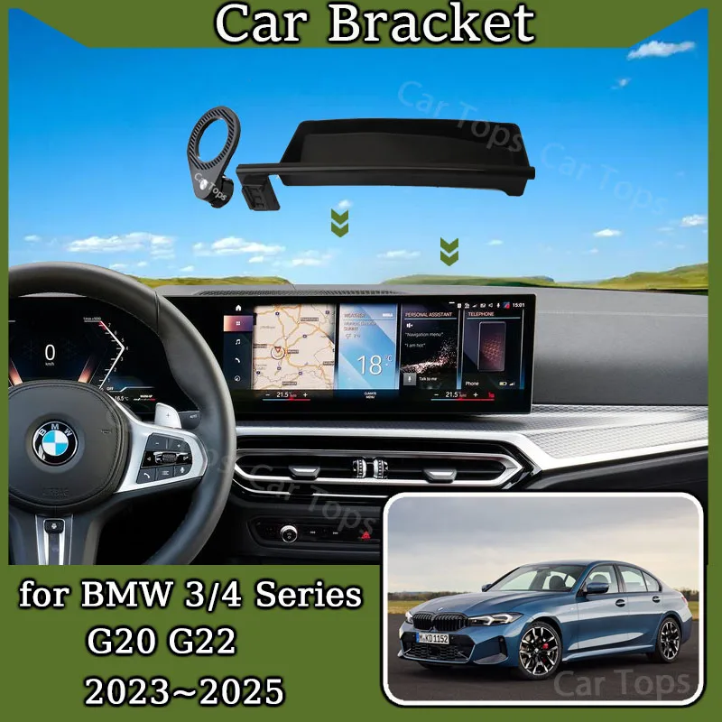 Držiak mobilných telefónov pre BMW 3 Series 4 Series 2023 ~ 2025 SCREE NOVINKA MAGSAFE MAGSAFE STAND GRAVITY