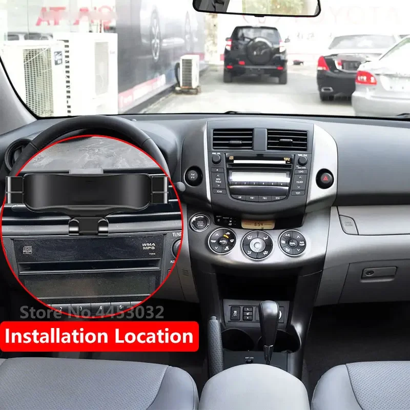 Držiak mobilných telefónov so základňou pre Toyota RAV4 XA30 2009-2012 Gravitačný automobil mobil mobil