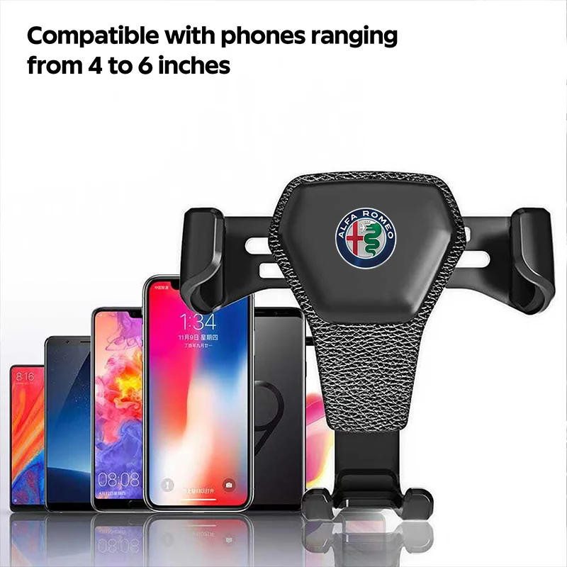 Držiak na auto držiak na gravitáciu Sensing Auto Grip Universal Držiak pre Alfa Romeo 4c 159 Spider Giulia 156 Tonale Mito 147 GT 166 GT