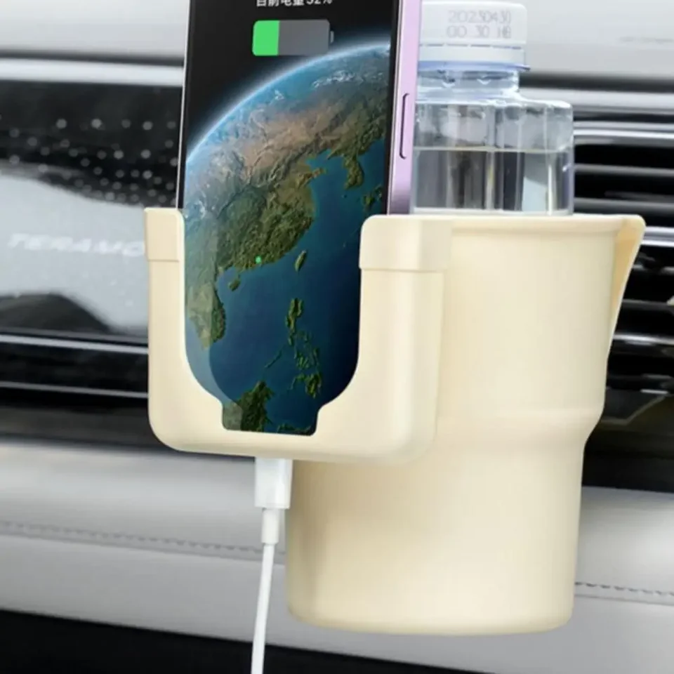 Držiak na držiak na odvzdušňovacie vozidlo Air Air Multifunkčný držiteľ nápojov držiak na mobilný telefón Držiteľ Storage Box Trash Can Supplies
