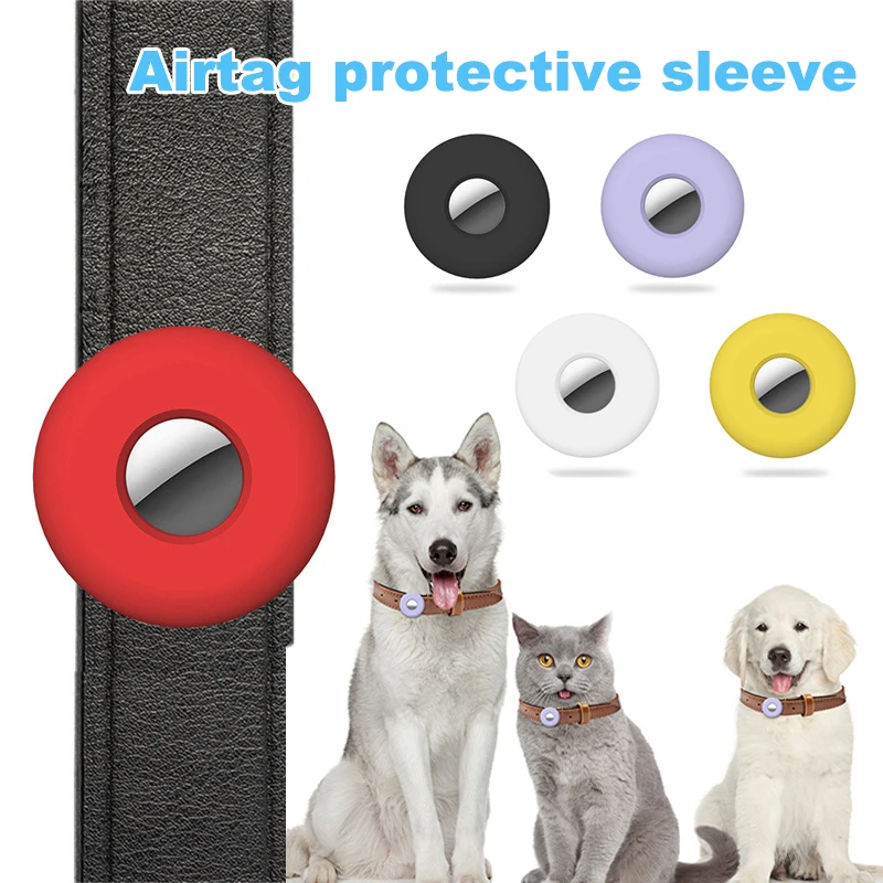 Držiak na golier Airtag Držiteľ Silikónová aplikácia App Air Tag Ochranné puzdro vhodné pre kruhový zväzok Cat a Pet Golier prsteň 1pc