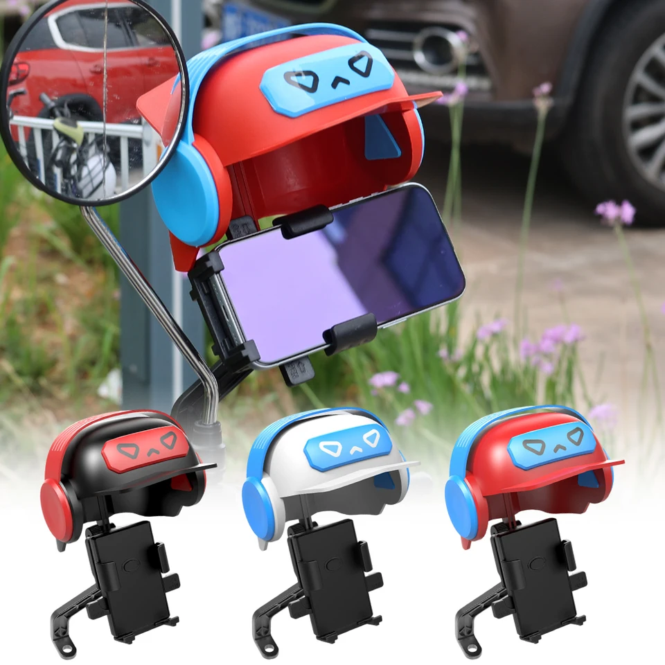 Držiak na motocykel Phone Držiak nastaviteľnej prilby Sunshade Phenshtle Monet Držiak mobilného telefónu pre iPhone Samsung Xiaomi Huawei