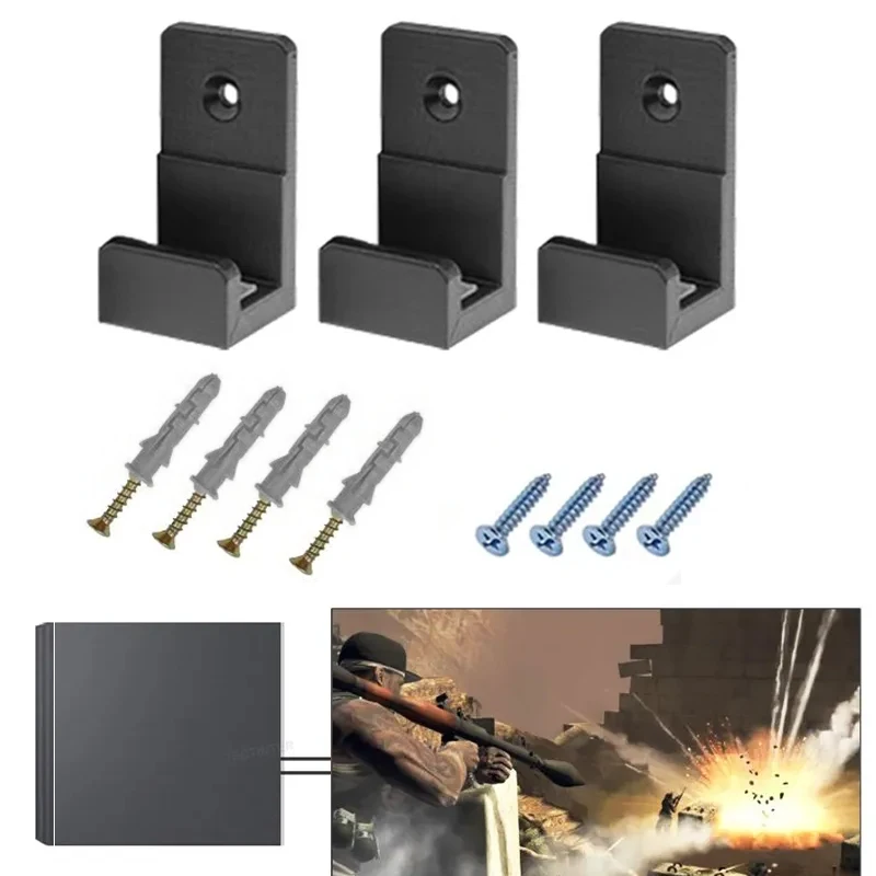 Držiak na nástenný držiak pre konzolu PS4 pre konzolu pre PlayStation 4 Storage Stand Host Rack Hook Base pre PS4 Pro/Slim Accessories