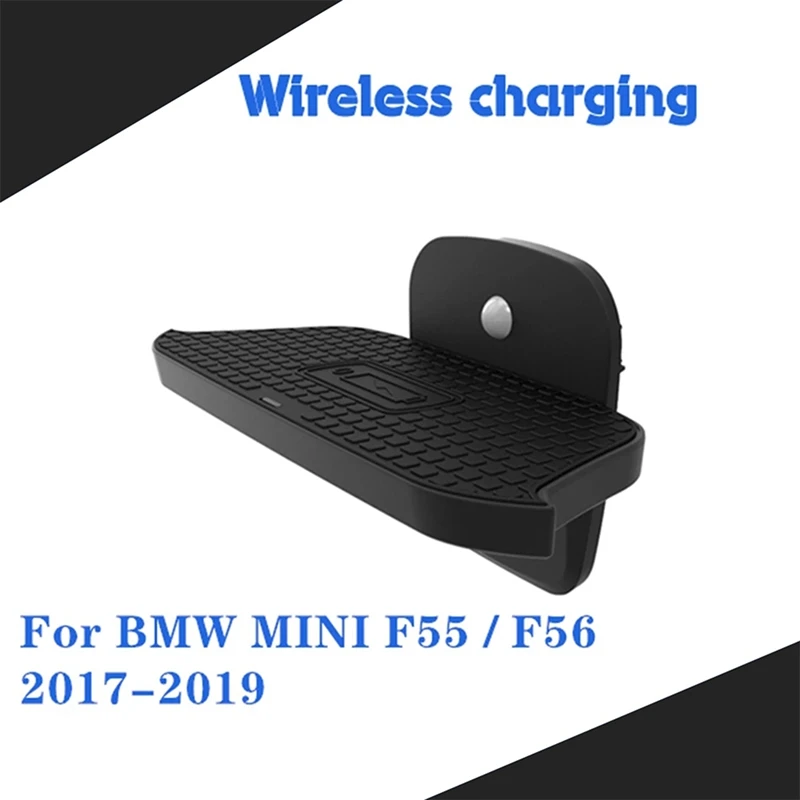 Držiak na palubnú dosku automobilu Rýchla bezdrôtová nabíjačka pre BMW Mini Cooper S Hatch F55 F56 2017-2019