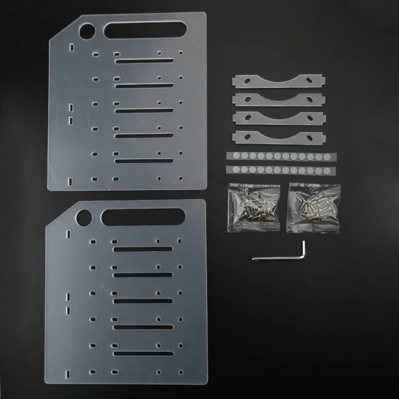 Držiak na pevný disk na pevný disk s viacvrstvou pre pevný disk pre 3,5 palca SSD DIY Storage Acryl Rack Poličky s chladiacim ventilátorom