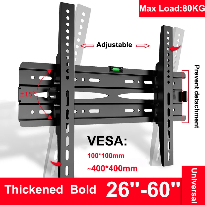 Držiak na stenu Tilt TV pre 26 ''-60 '' LCD LED Unversal Bracket for TV TV Support Max