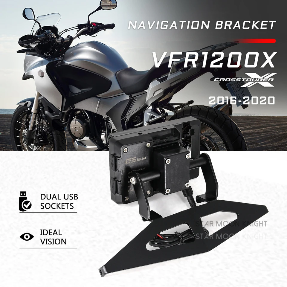 Držiak na stojan na čelnom skle Phone Mobilný telefón GPS navigačné doskové držiak pre Honda VFR1200X Crosstourer VFR 1200 x 2016 - 2020