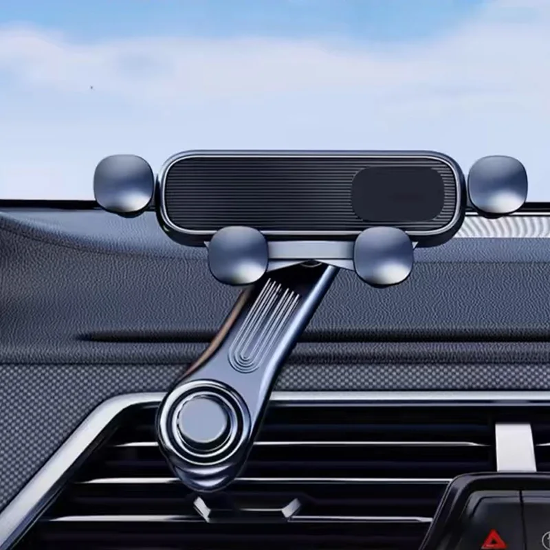 Držiak na telefón gravitácie vozidla Air Vent Hook Telefón Mount 360-stupňové rotácie držiak inteligentného telefónu pre auto na jednej ruke