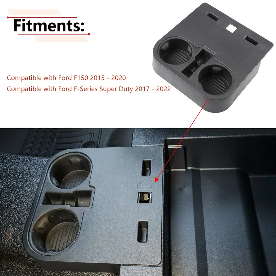 Držiak prednej konzoly pohárik pod spodkom sedadla pre Ford F150 2015 2016-2020 pre Ford F-Series Super Duty 2017-2022 HC3Z-2813562-AB