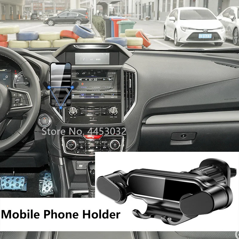 Držiak telefónu Gravity Car pre Subaru Forester Outback Legacy XV Air Vent Clip Mount Mobile Mobile Stand Support príslušenstvo
