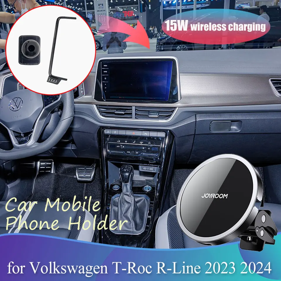 Držiak telefónu pre Volkswagen VW T-ROC A11 A1 AC7 R-Line 2023 2024 Air Vent Magnetic Support Wireless Fast Beting Accessorie iPhone