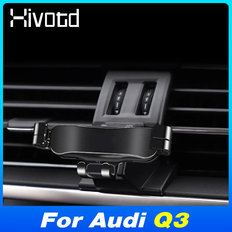 Držiak telefónu s gravitáciou automobilu automobilový vzduchový odvzdušňovací klip MONTPLE STAND STAND SONT pre Audi Q3 2013-2024 Interiors Hodnotia