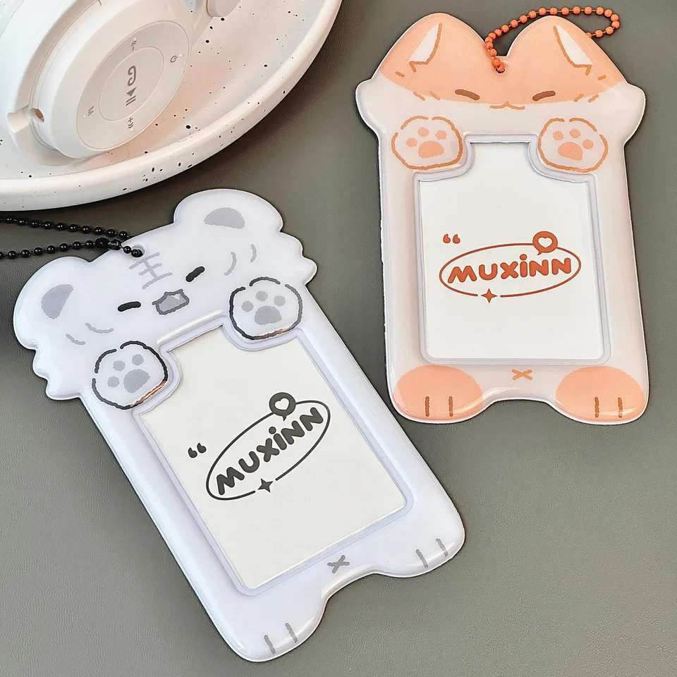 Držiteľ fotokardov Keychains Anime líška tiger kpop spojivo rukávy Instax Mini Photo album pre fotografie