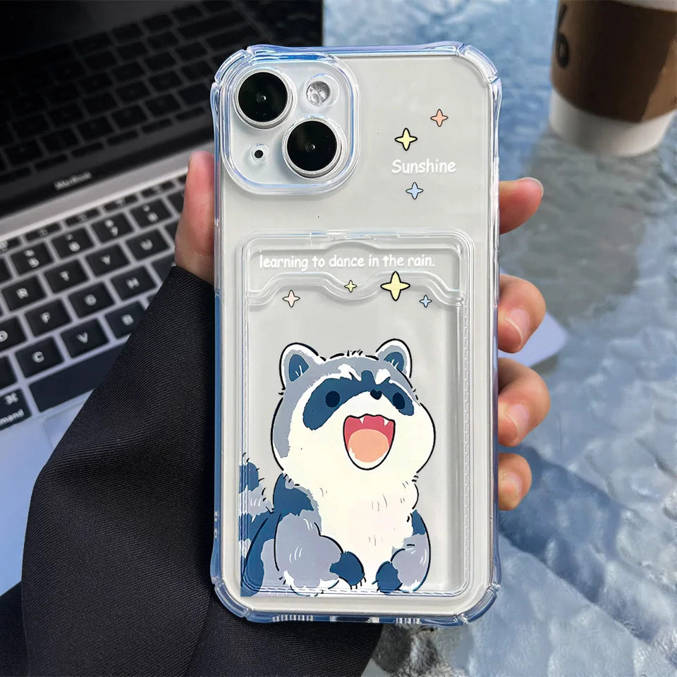 Držiteľ karty peňaženky Clear Soft Case pre iPhone 15 16 13 14 12 11 Pro Max xs xr x 7 8 plus SE 2022 Priehľadné karty