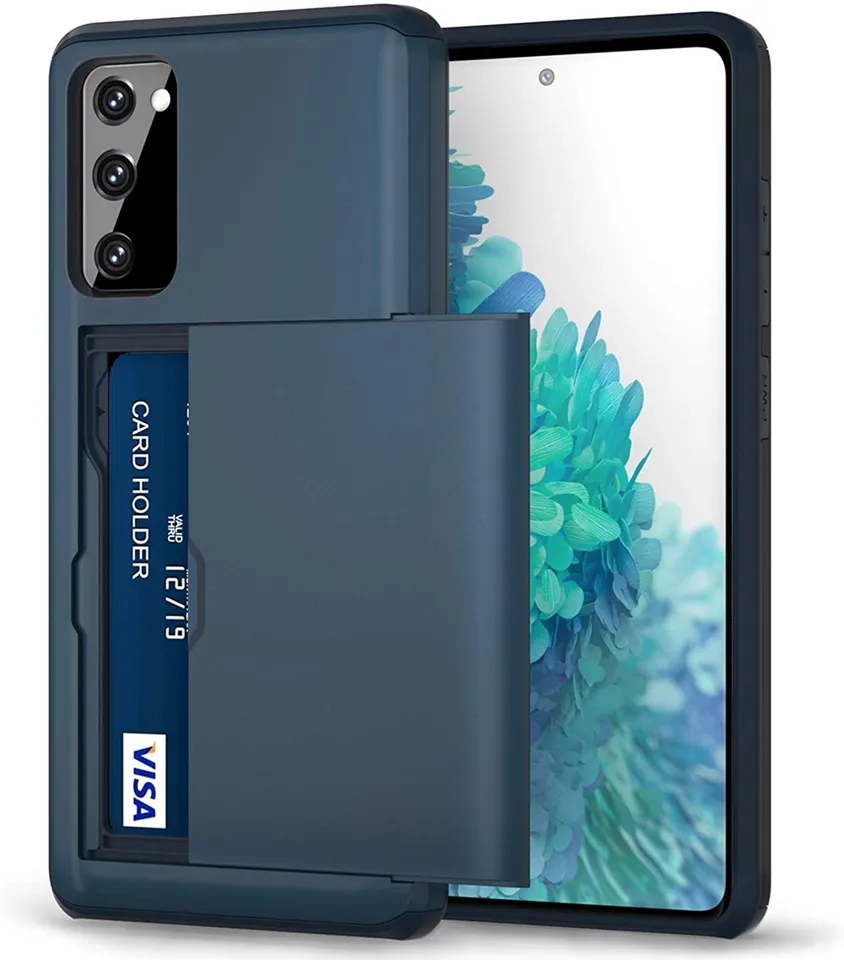 Držiteľ kreditných kariet pre peňaženku pre Samsung Galaxy S20fe, ID slot puzdro, S20 Lite, S20 Fe Cover, Coque Funda Bumper