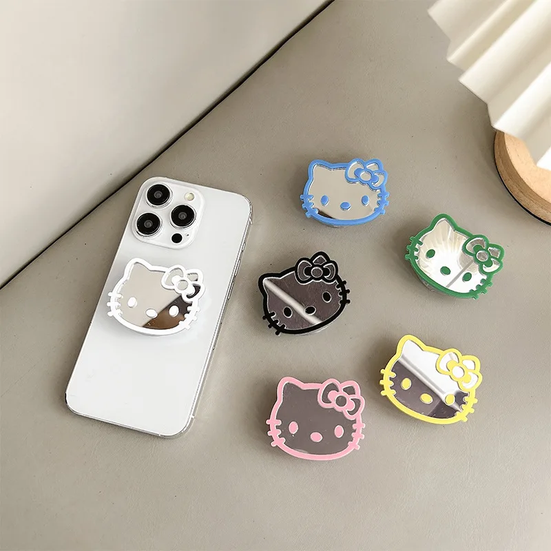 Držiteľ telefónu Sanrio Hello Kitty Držiteľ roztomilý anime karikatúra KT Cat Fashion mobilný telefón shelly
