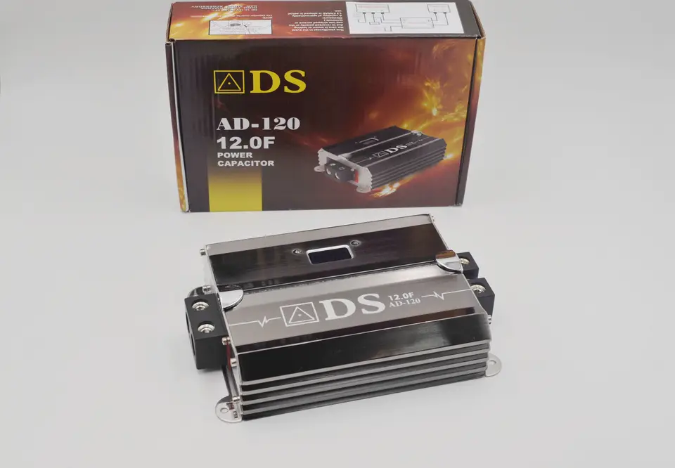 DS 12.0F Farad CAR Audio kondenzátor Super Power Subwoofer upravený so svetlami LED napätie displej 12.0 F filtra Capacito
