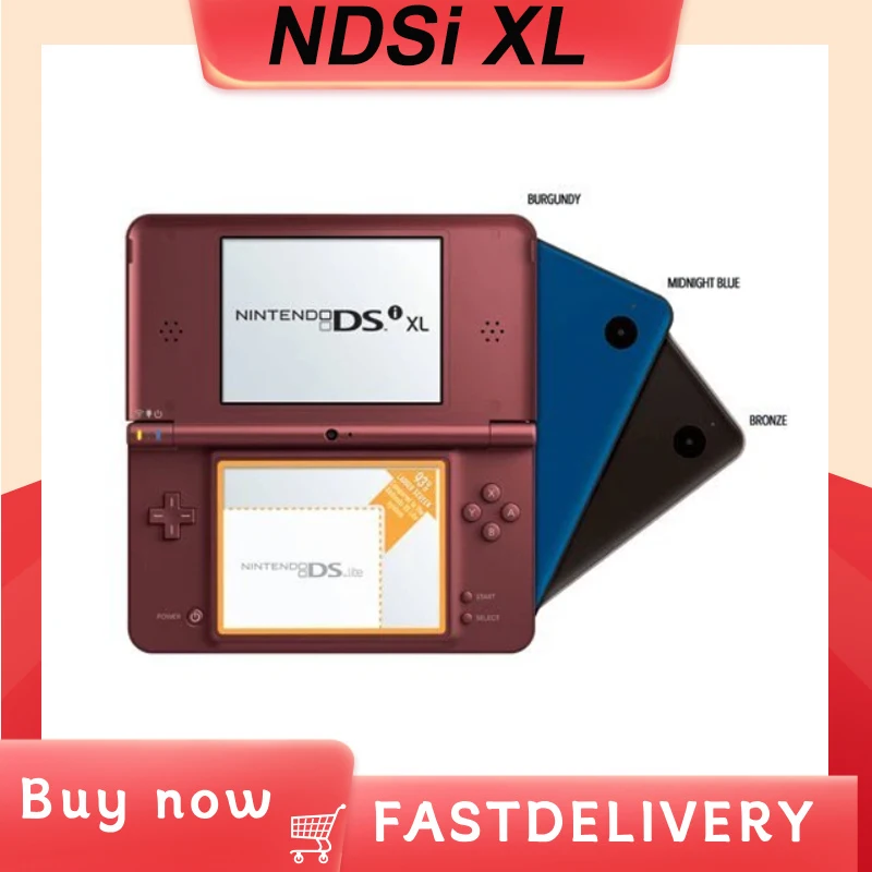 DSI XL - zrekonštruovaný z pôvodnej ručnej hernej konzoly NDSI XL Dual 4,2 -palcové obrazovky Nový Shell 32 GB 64 GB 128 GB so stylusom