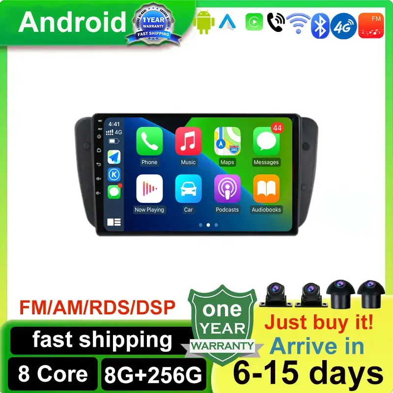 DSP Android 14 pre sedadlo Ibiza Mk4 6J Sportcoupe Ecomotive Cupra 2009 - 2016 CAR Radio Multimedia Stereo Player GPS Navigácia