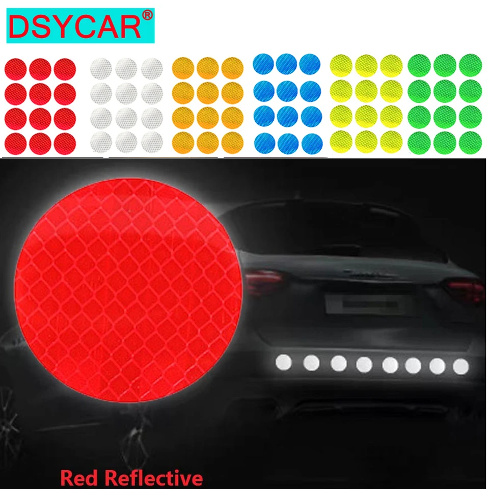Dsycar 12ks/set reflexná guľatá byrokracia pre nákladné autá prívesy autá Park Dopravné varovanie UPOZORNENIE VÝSTRAHU