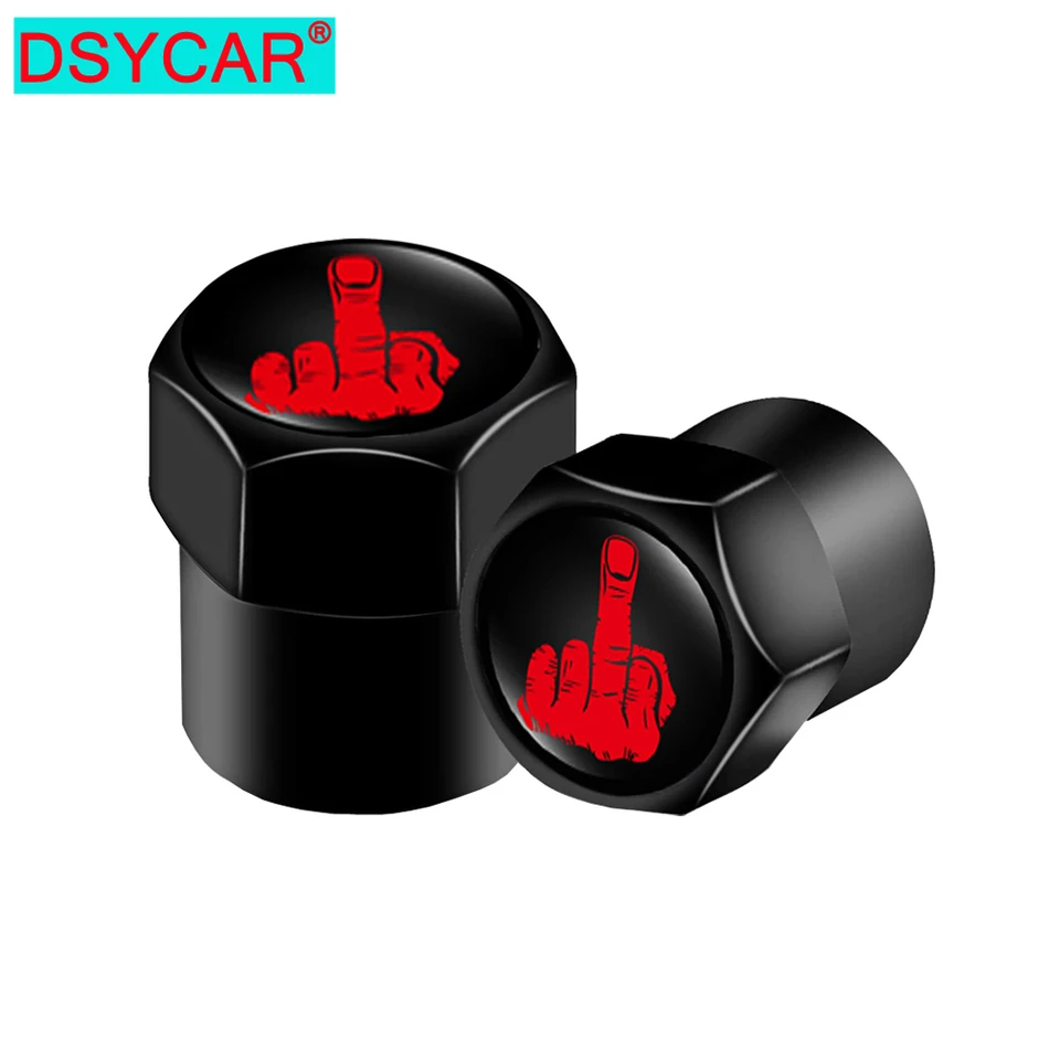 Dsycar 4ks/set módne pneumatiky Ventil Prach Prach Logo Hliníková zliatina/meď pre auto VW Audi Toyota Honda BMW Benz Nový