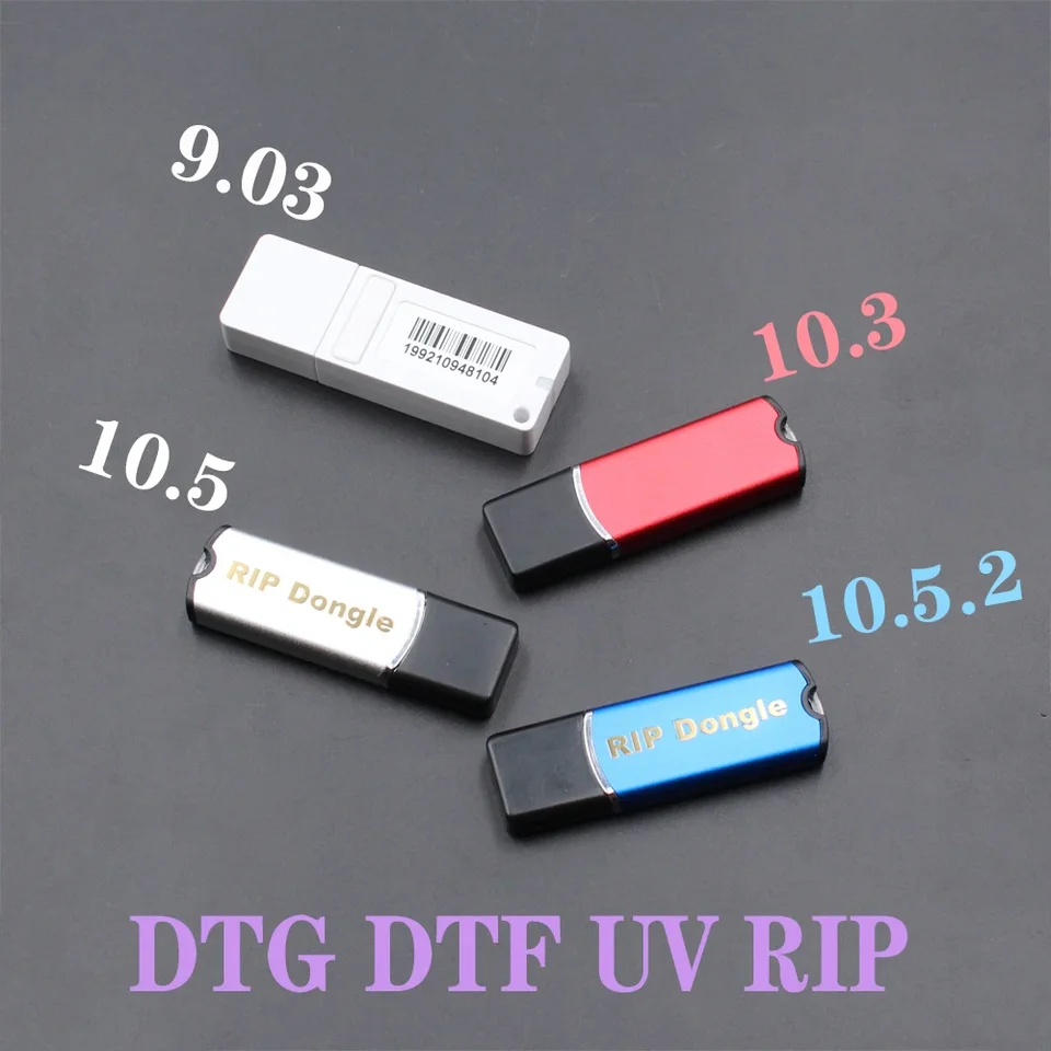 DTF RIP 10.5.2 10.5 10.3 Softvér DTG 9.03 RIP Dongle Key pre Epson L805 L800 R1390 L1800 R2000 4880 7880 P6000 DTF Softvér RIP