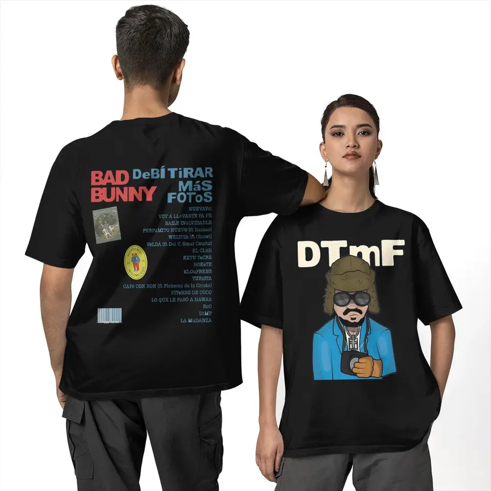 DTMF debi Tirar Mas Fotos Tričko Bad Bunny Harajuku T Shirts krátke rukávy Topy Pure Cotton Crewneck plus veľkosť 5xl horné odpaliská