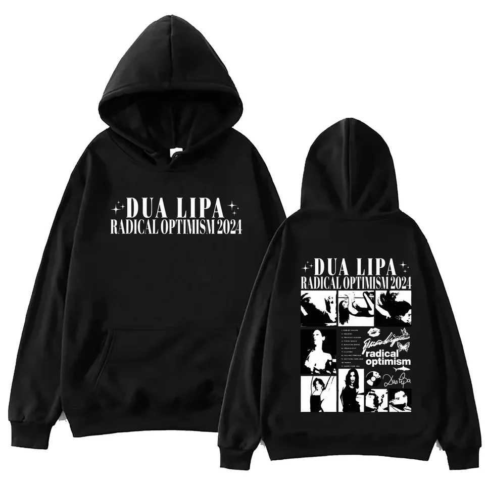 Dua Radical Optimizmus 2024 Liva Hoodie Harajuku Hip Hip Hudobná hudba Trendy Mikinová makina darček Darček dlhých rukávov fleece teplé streetwear