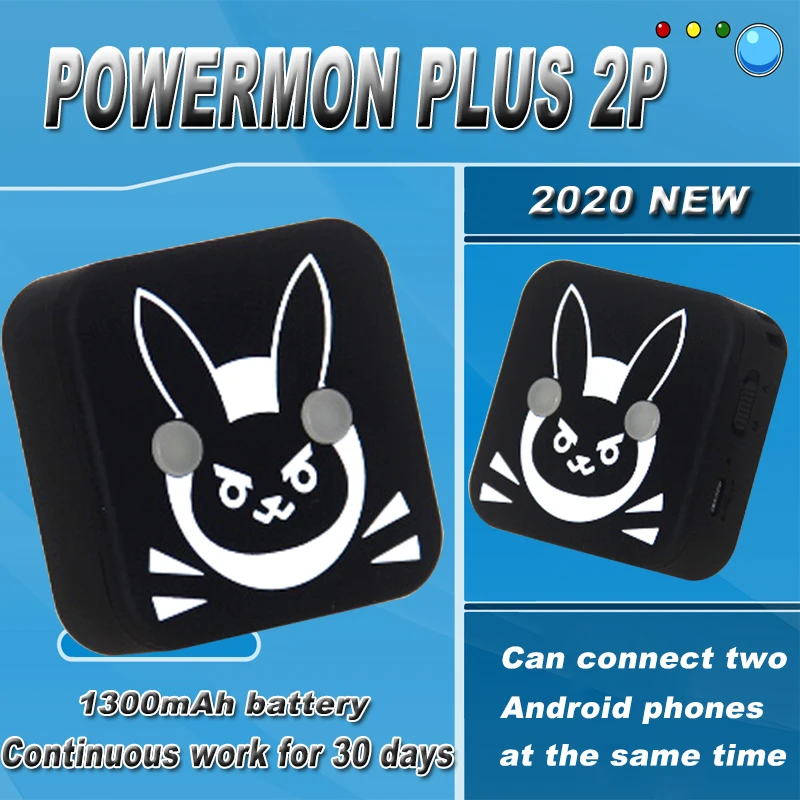 Dual Catch Monster Powermon pre Powermon Go Plus Auto Catch for Bluetooth kompatibilný 2 tréneri 30 dňy pohotovosti 1300 mAh