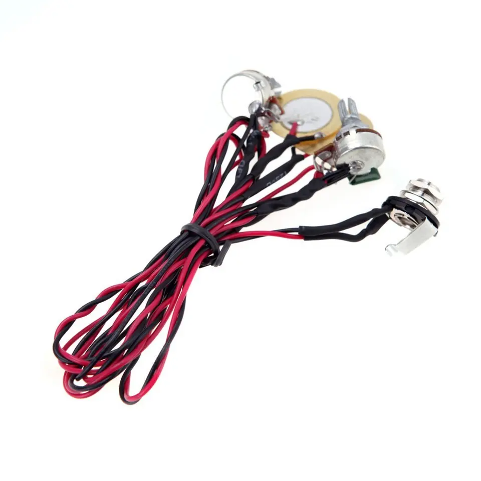 Dual Piezo Pickup Pick-up 6,35 mm Jack s ovládaním tónu hlasitosti pre akustickú gitaru ukulele