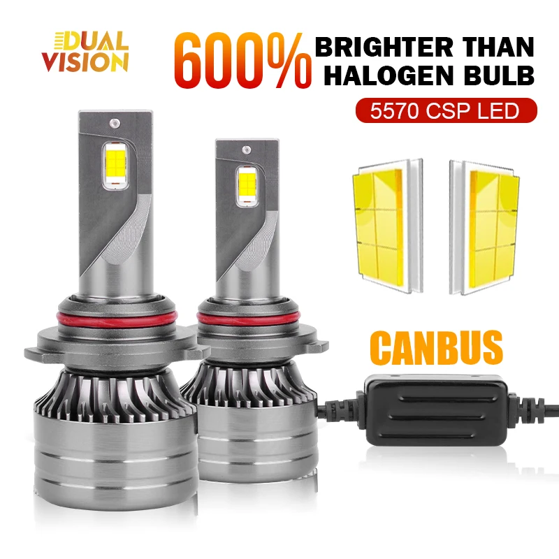 DualVision H7 LED LED CANBUS CANBUS HLABILY Žiarovky 300W 30000LM H4 LED žiarovka H9 H11 HB3 9005 HB4 9006 H1 9012 HIR2 LED LED 6000K FOG Hmlové svetlo