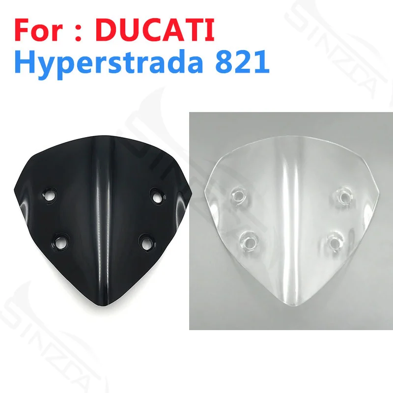 Ducati HyperStrada 821 839 Pre motocykelový čelný sklo Touring Černé sklo vetra deflektora kratšie 6 cm/11cm/14cm
