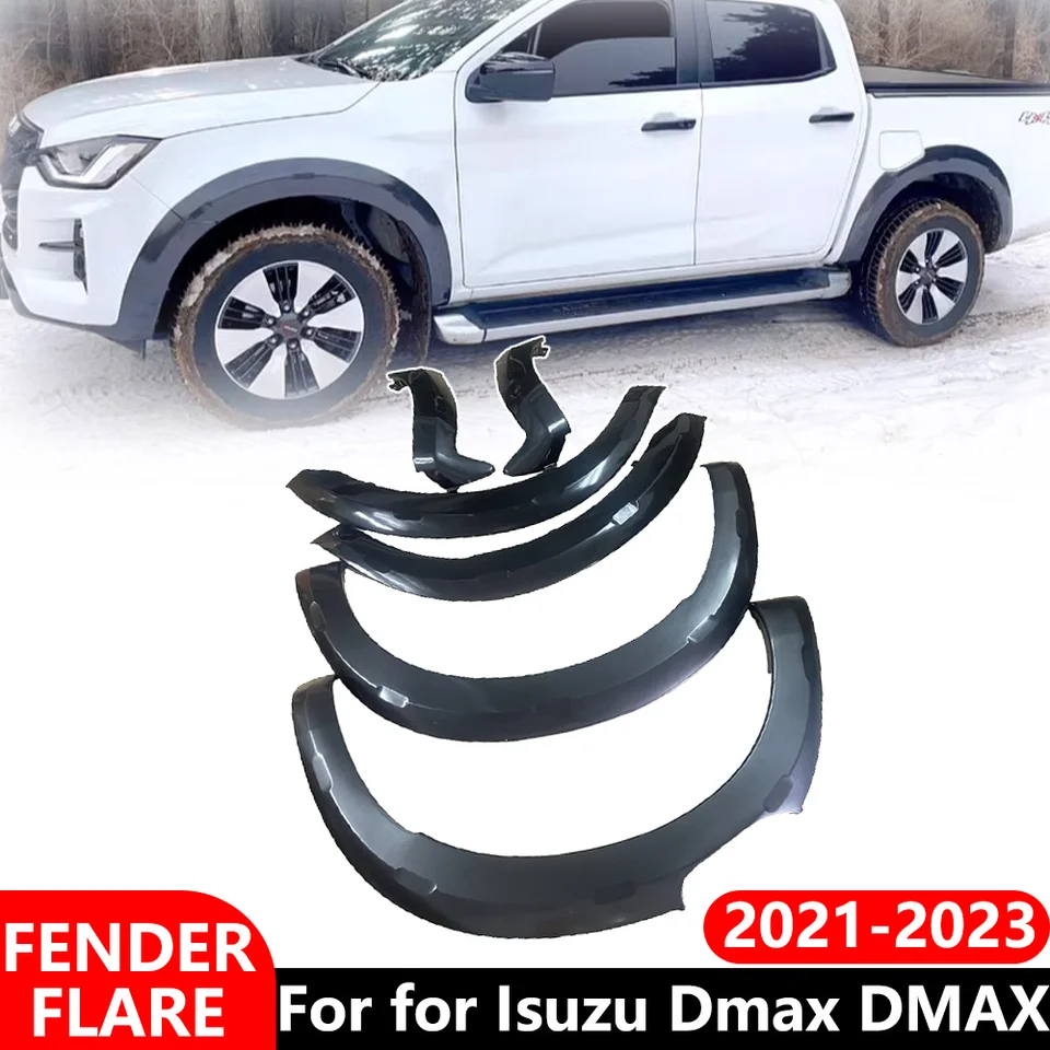 Duke4wd Fender Fender Flares Wheel Arch Leskry Mudguards pre Isuzu Dmax 2021 2022 2023 Mudguard Double Cabin Auto príslušenstvo