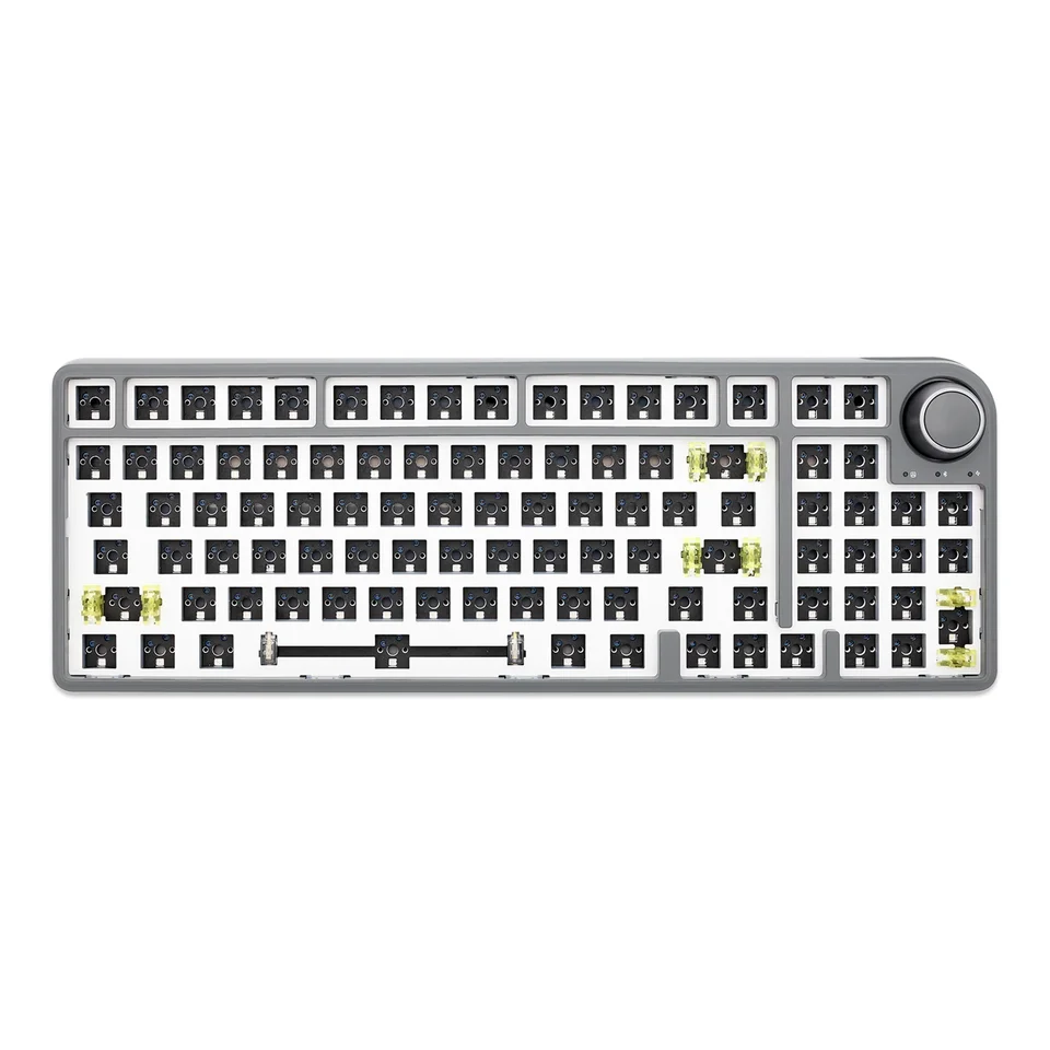 Dukharo 96 VN96 98% Rotačný gombík 3 režim bezdrôtovej mechanickej klávesnice Kit s výmenným prepínačom Efekt prepínača RGB Typ C 2.4G BT