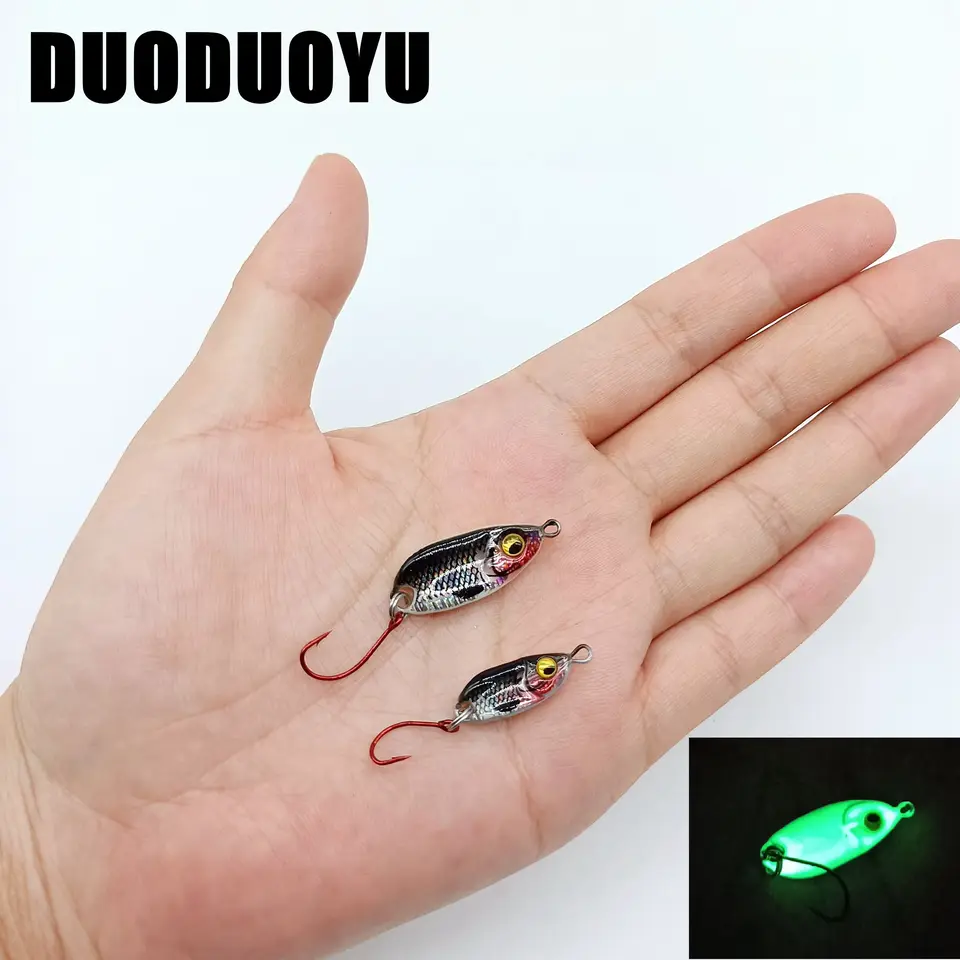 Duoduoyu 1ks Nový malý prípravný rybársky návnada 3G/5,5G Mini lyžica Lure s jedným háčikom umelé žiarivé návnady rybárske náradie