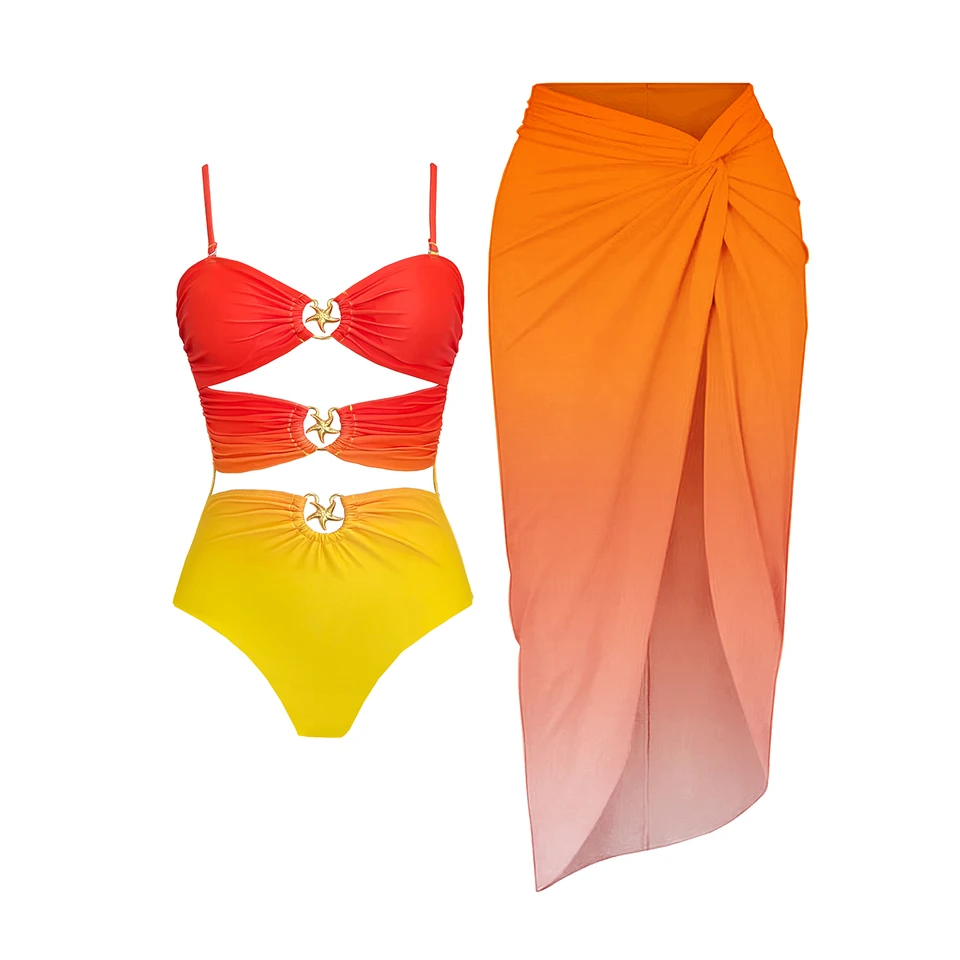 Dutiny s jedným kusom plaviek s krytom luxusné plavky Ženy plávajúce sexy bikiny ženské zlaté slimovanie Bodysuit Beachwear