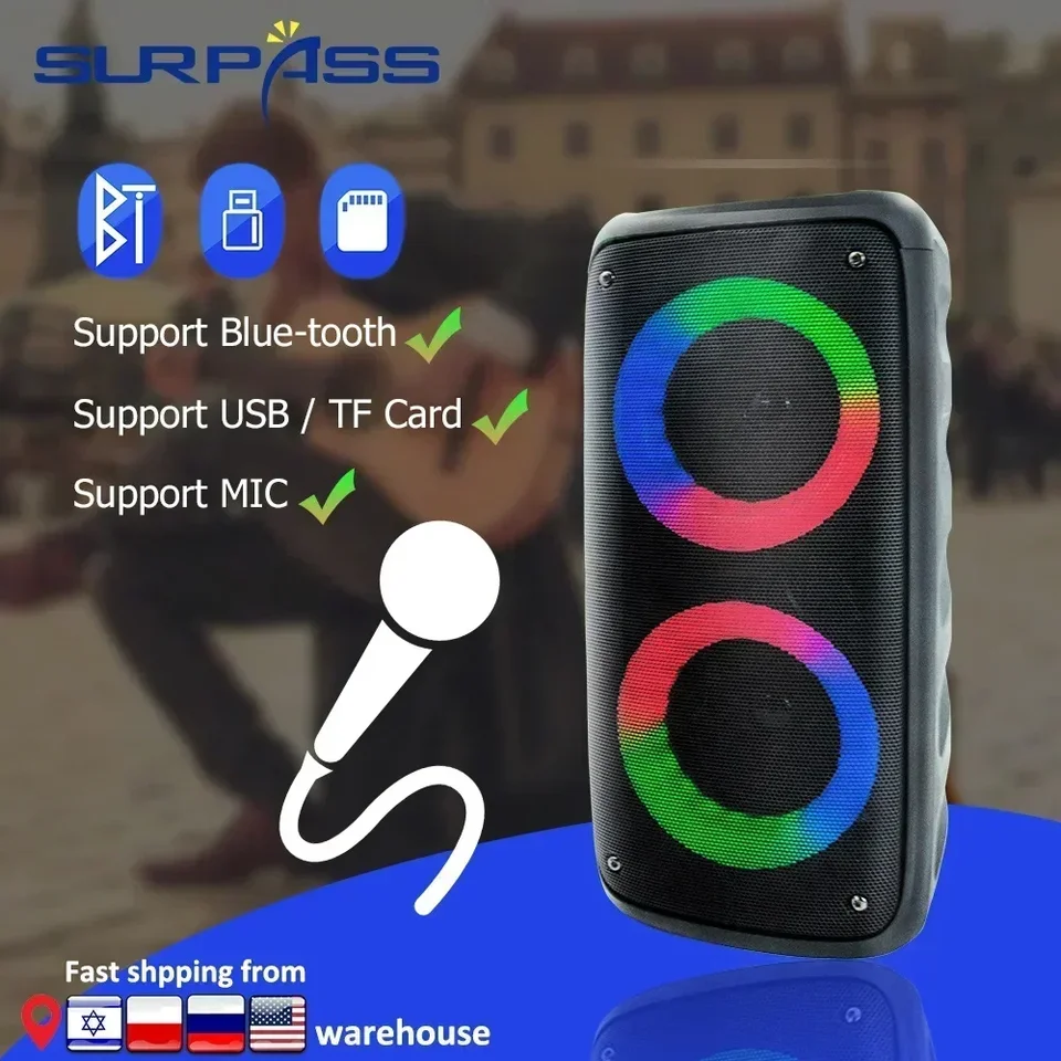 Duálne 4 -palcové publikum JBL reproduktor20w Outdoor prenosné alto bluetooth reproduktor originálny Withtf TWS FM Sound Box pre domáci hotel Party